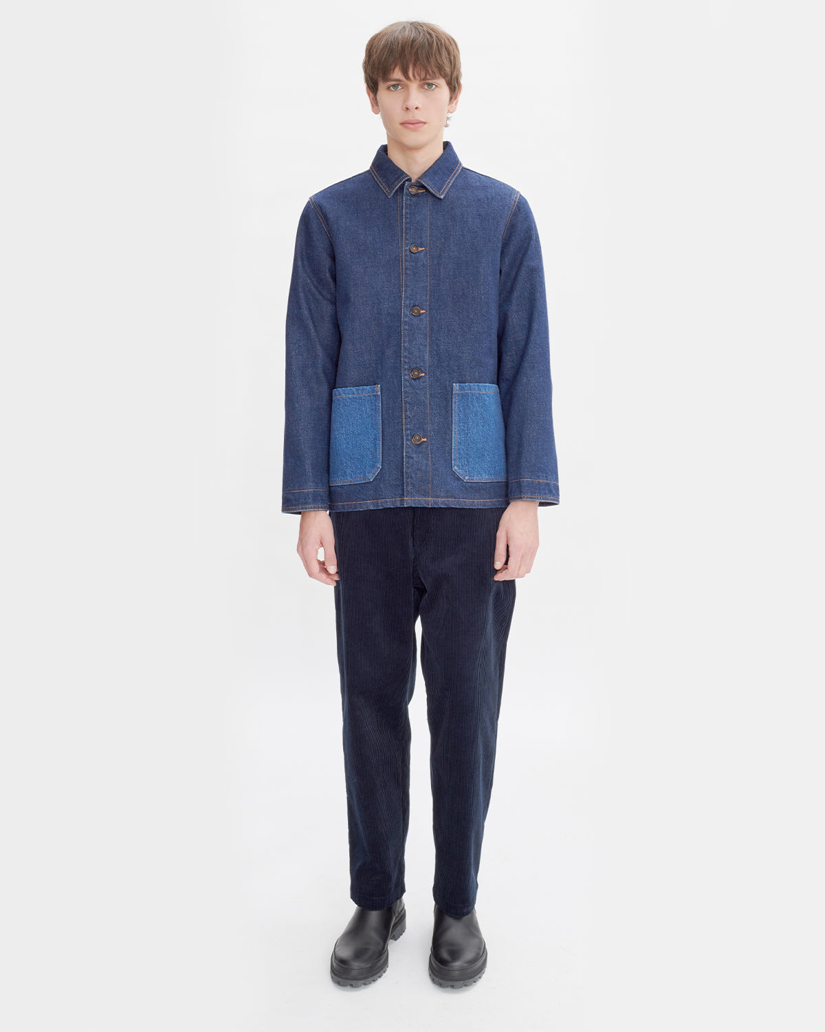 A.P.C. Veste Anthonin Washed Indigo JKT Short Men