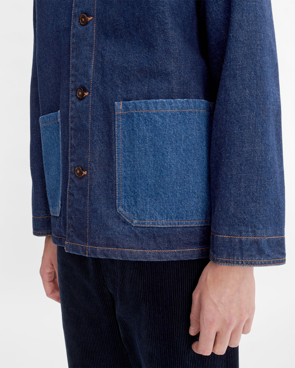 A.P.C. Veste Anthonin Washed Indigo JKT Short Men