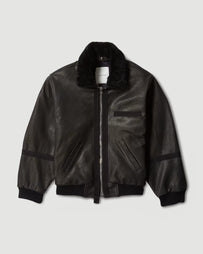 Applied Art Forms AM2-9 Aviator Jacket Black JKT Short Men