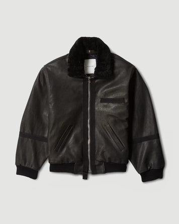 Applied Art Forms AM2-9 Aviator Jacket Black JKT Short Men