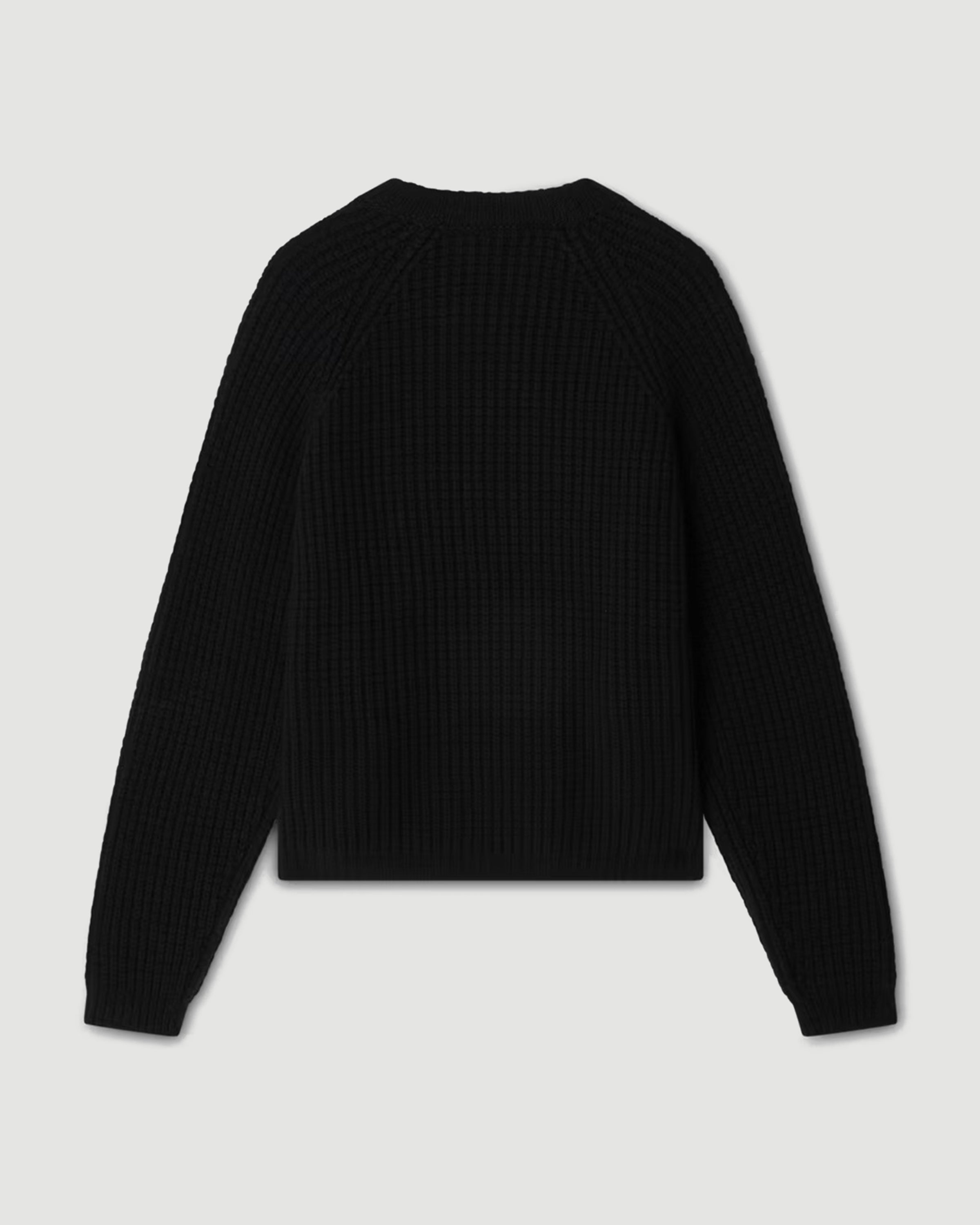 Applied Art Forms EM1-3 Structure Pullover Black Sweater Men