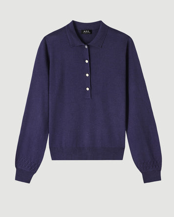 A.P.C. Polo Auriane Dark Navy Knitwear Women