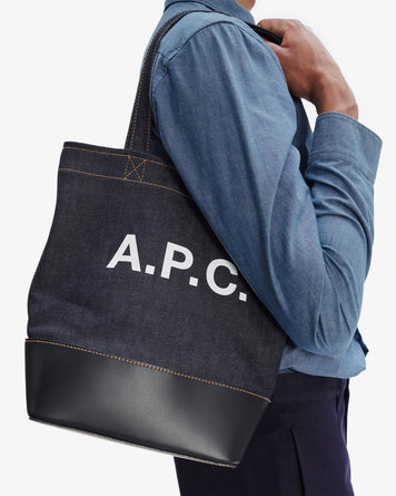 A.P.C. Axel Tote Small Dark Navy Bags Unisex