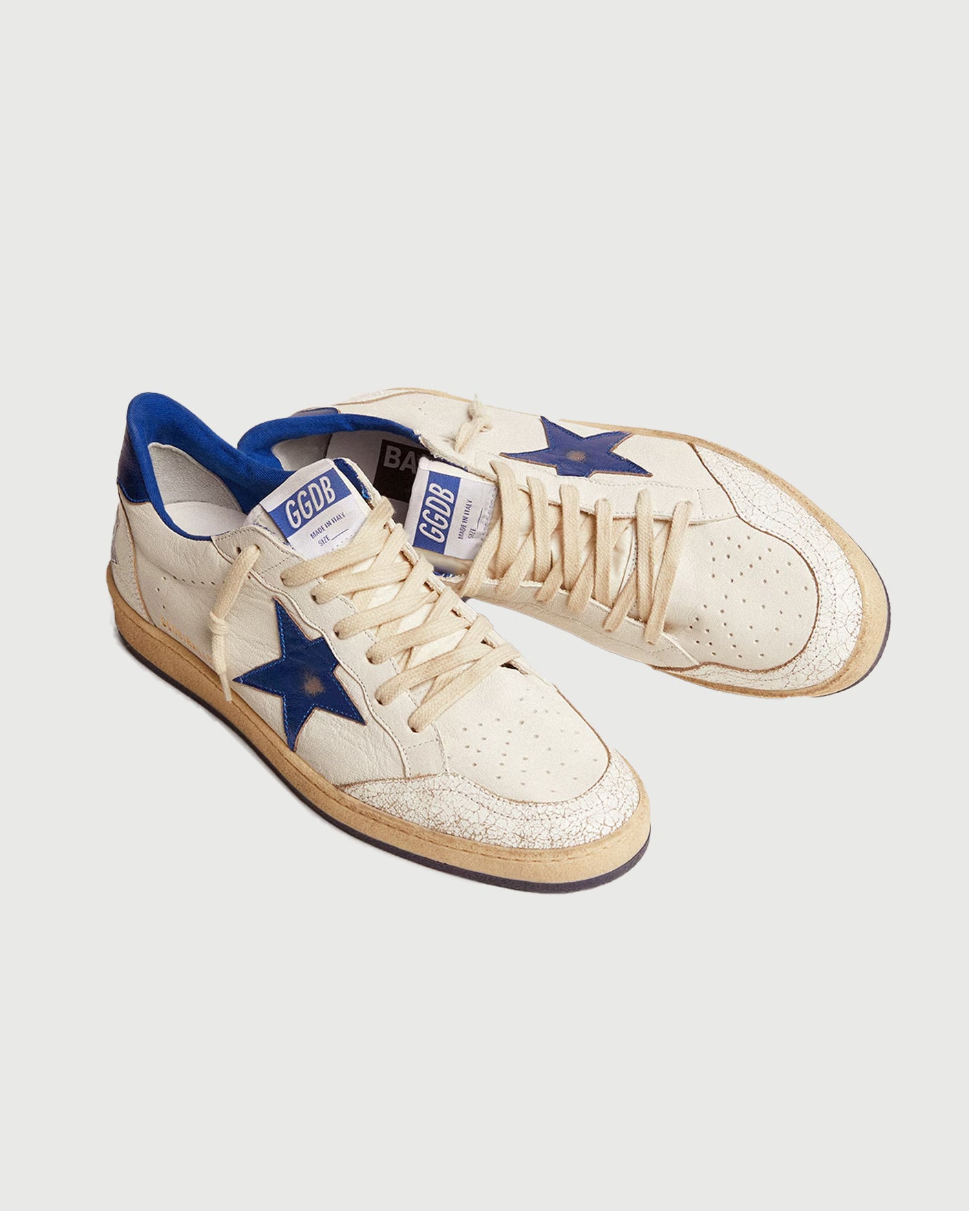 Golden Goose Ballstar Nappa Upper White & Blue Star Shoes Sneakers Men