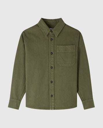 A.P.C. Surchemise Basile Cavalier Kaki MEN SHIRTS