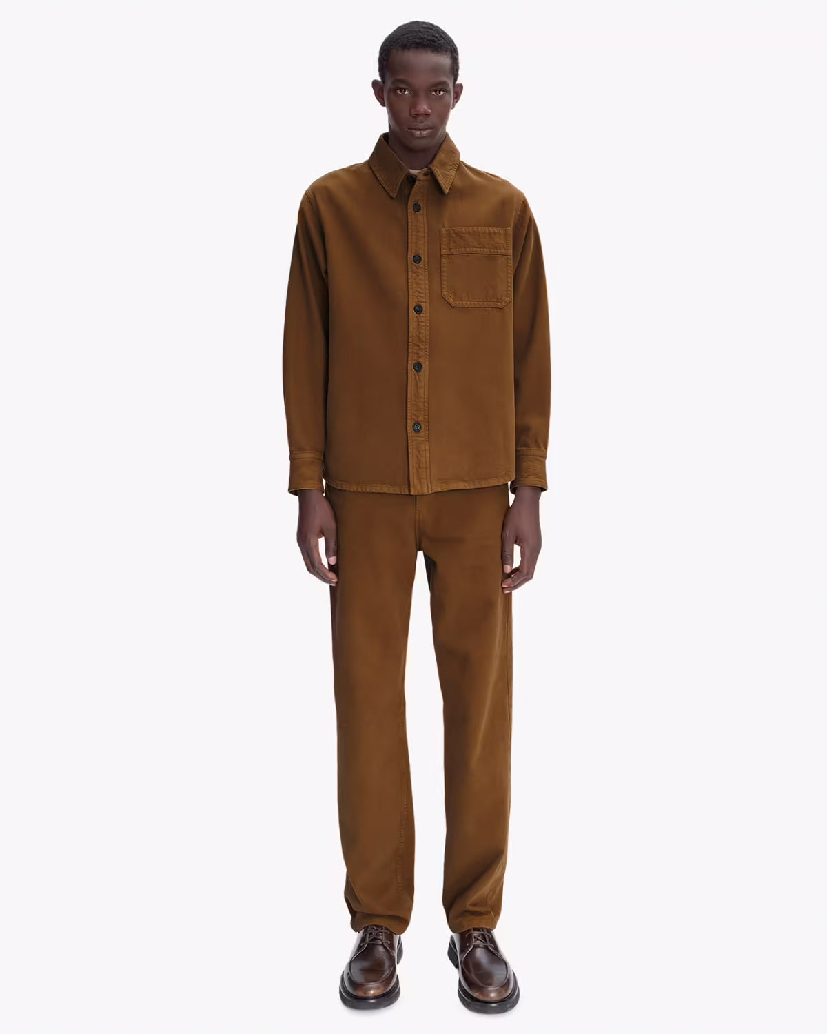 A.P.C. Surchemise Basile Brodee Tobacco Shirt L/S Men