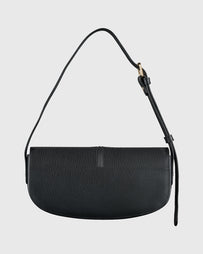 A.P.C. Sac Betty Shoulder Black Grained Leather Bags Women