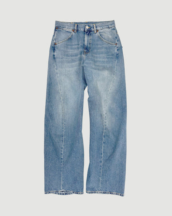 6397 Big Twisted Seam Soft Mid Blue Denim Women