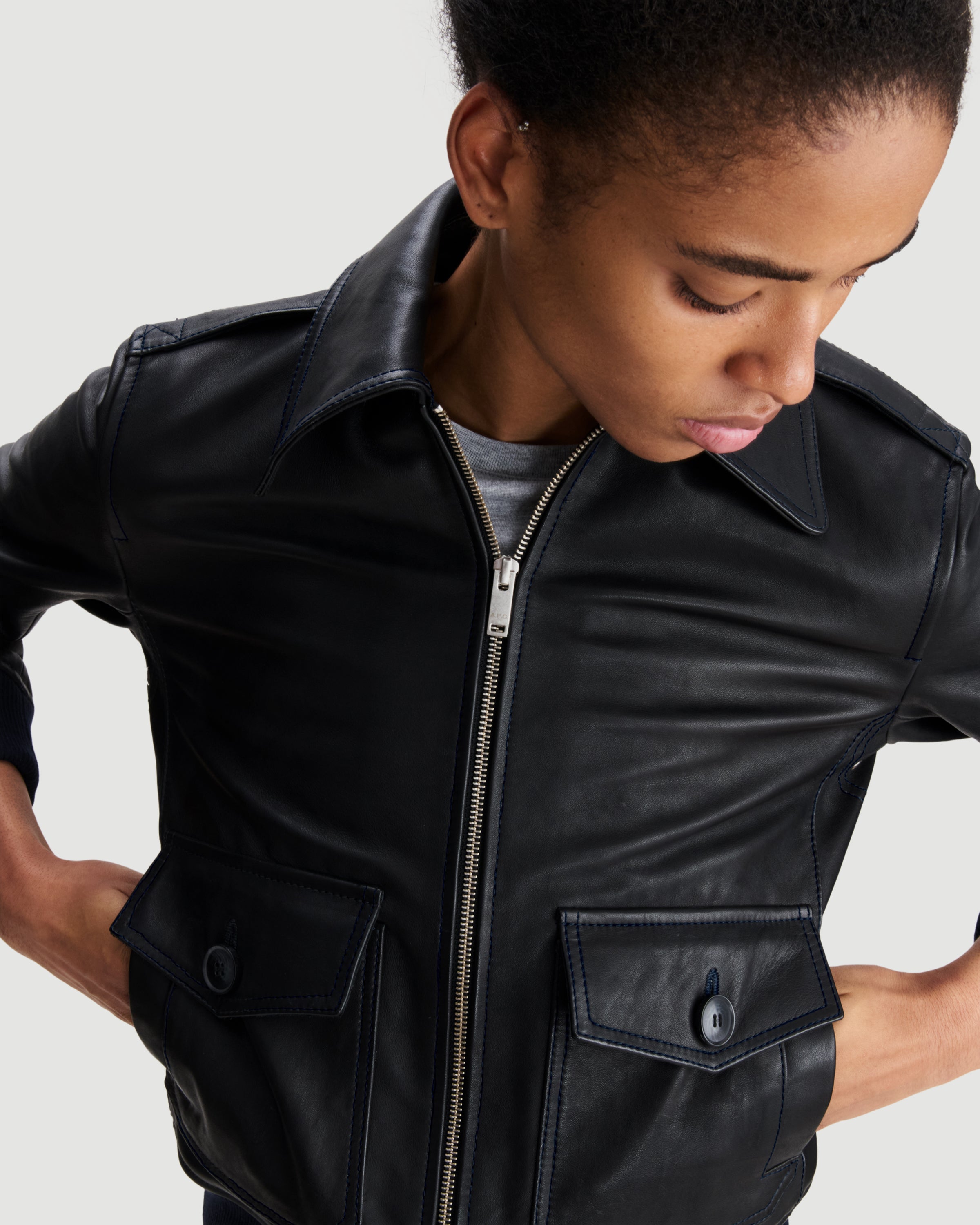 A.P.C. Blouson Gael Black JKT Short Unisex