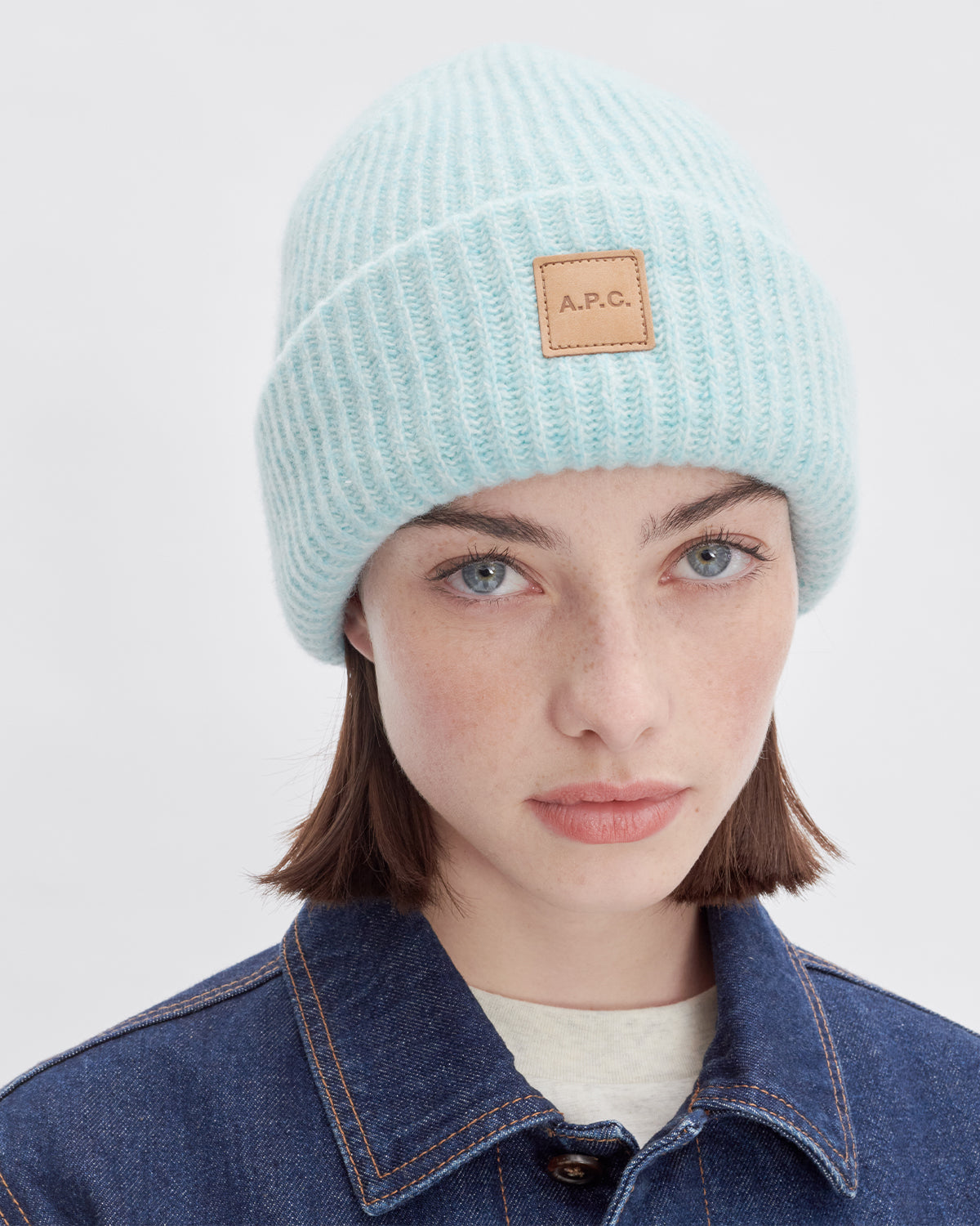 A.P.C. Bonnet Michelle Turquoise Headwear Unisex