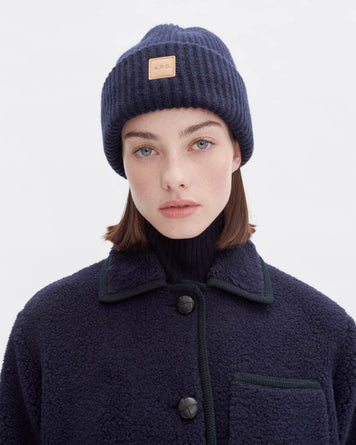 A.P.C. Bonnet Michelle Dark Navy Headwear Unisex