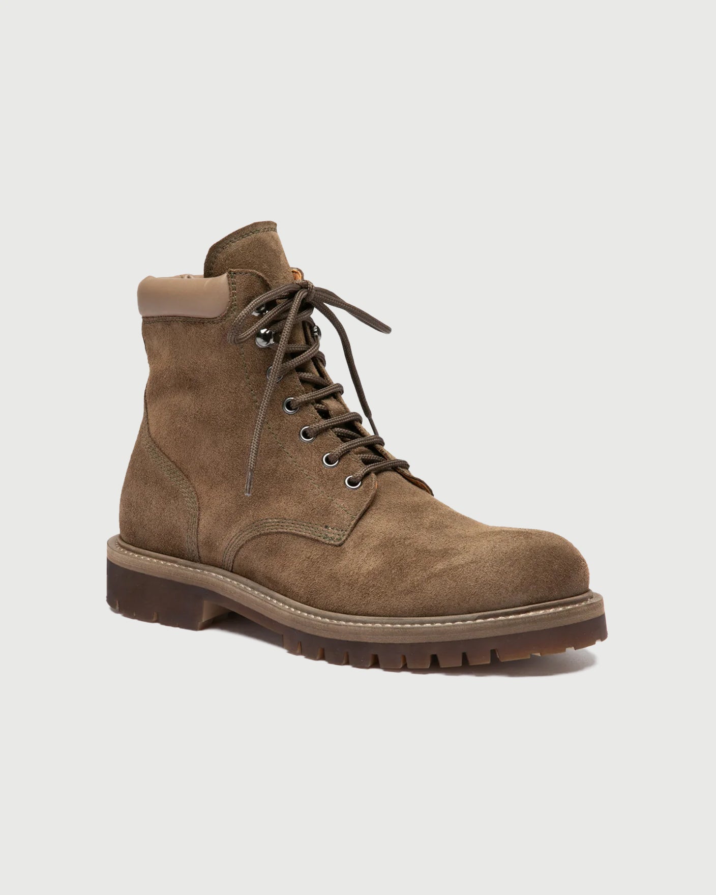 Officine Creative Boss 002 L. Cachemire Buttero Olive/Lead Shoes Leather Men