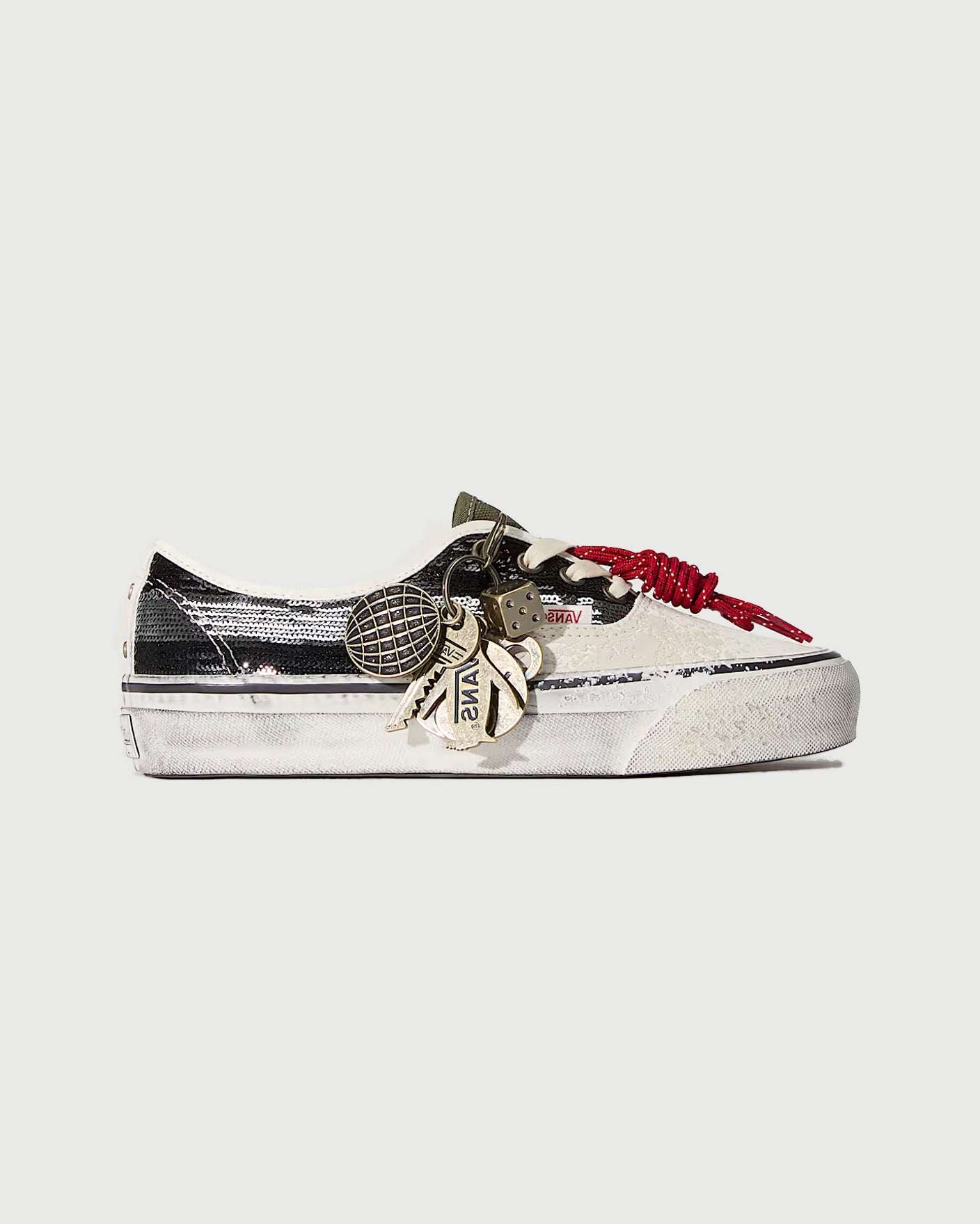 Vans Premium Authentic 44 LX Embellishment Charms Black/White Shoes Sneakers Men
