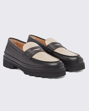 A.P.C. Moccasins Clem 2.0 Black/Beige Shoes Leather Women