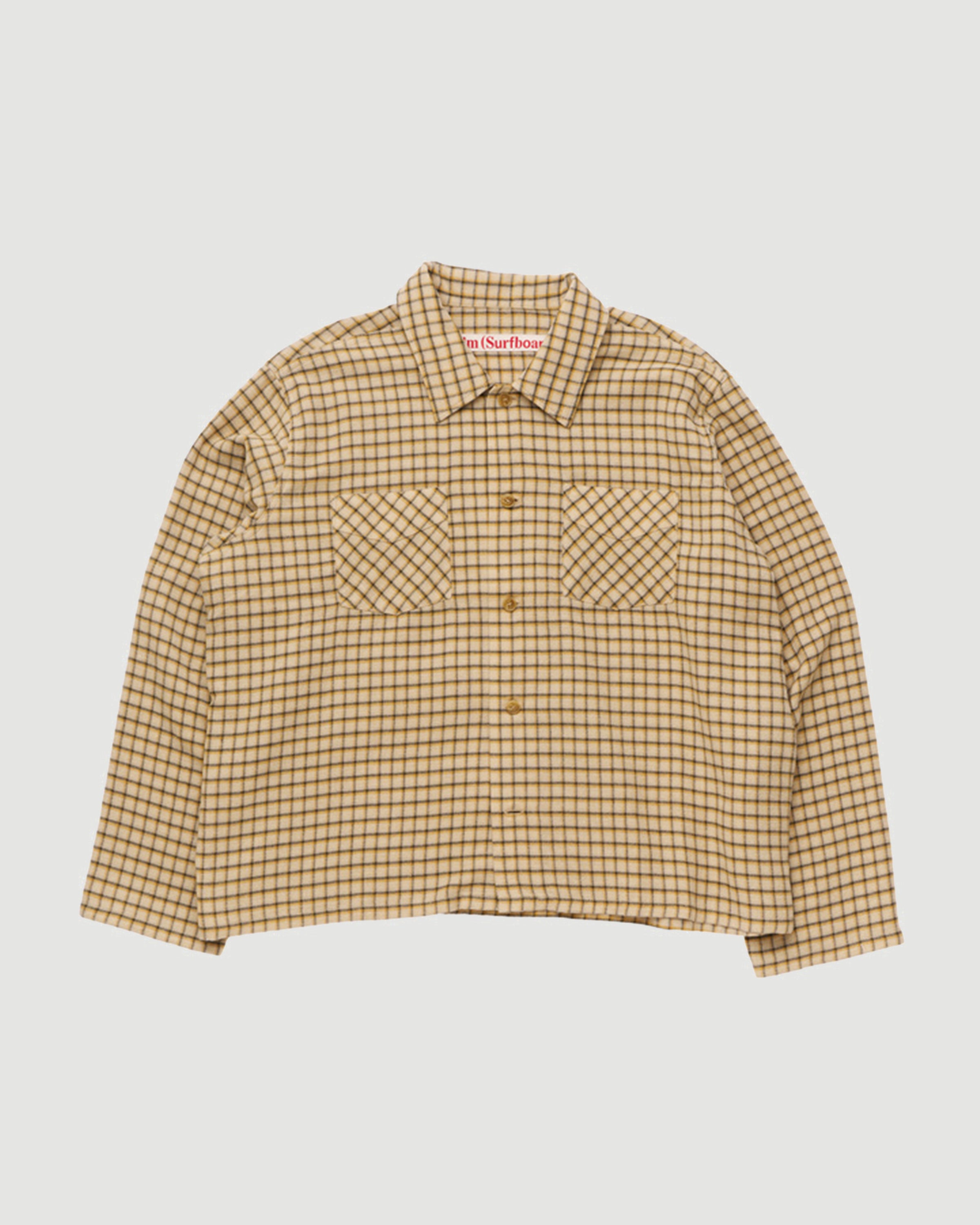 Stockholm Surfboard Club Club Overshirt Yellow Check Shirt L/S Men