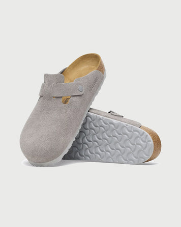 Birkenstock Boston Stone Coin Suede Shoes Leather Unisex