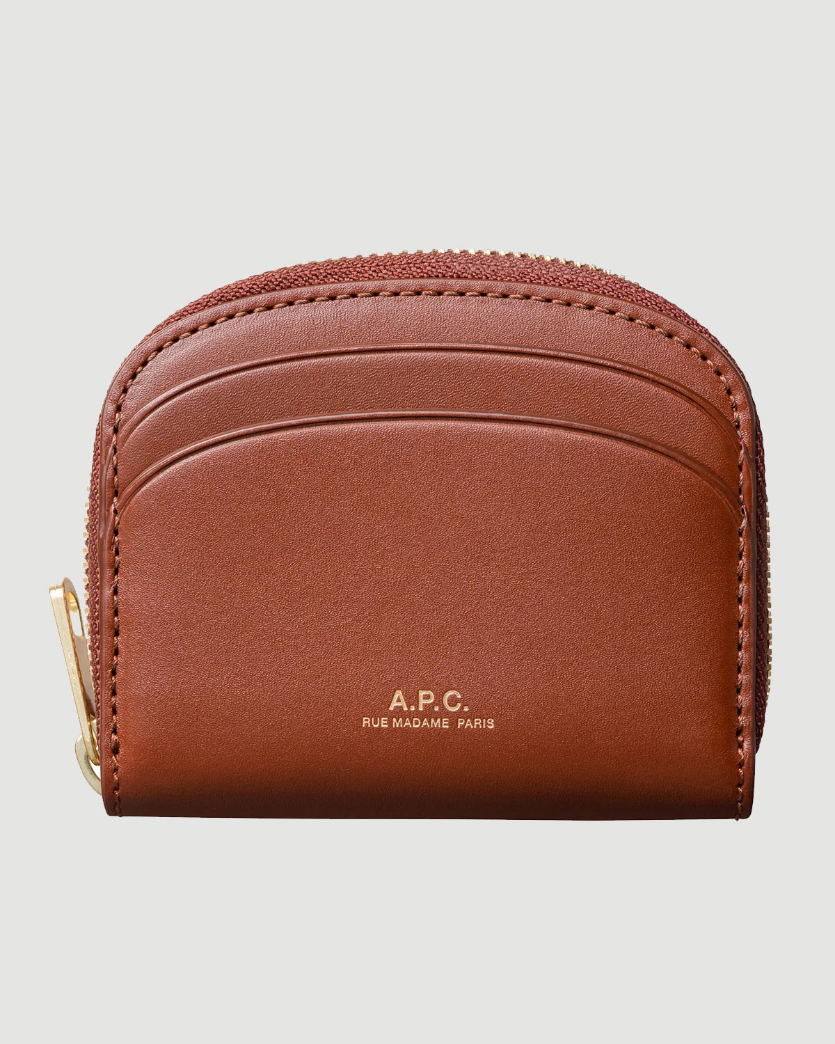 A.P.C. Compact Demi Lune Mini Noisette Leather Goods