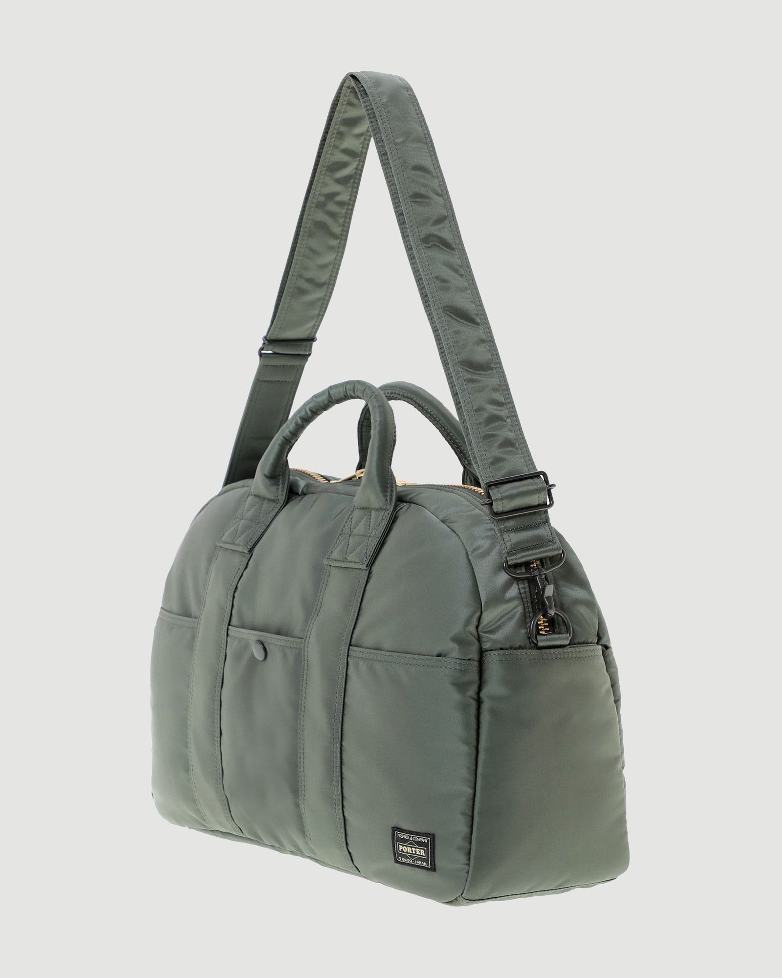 Porter Yoshida Tanker Madison Boston Bag (L) Sage Green Bags Unisex