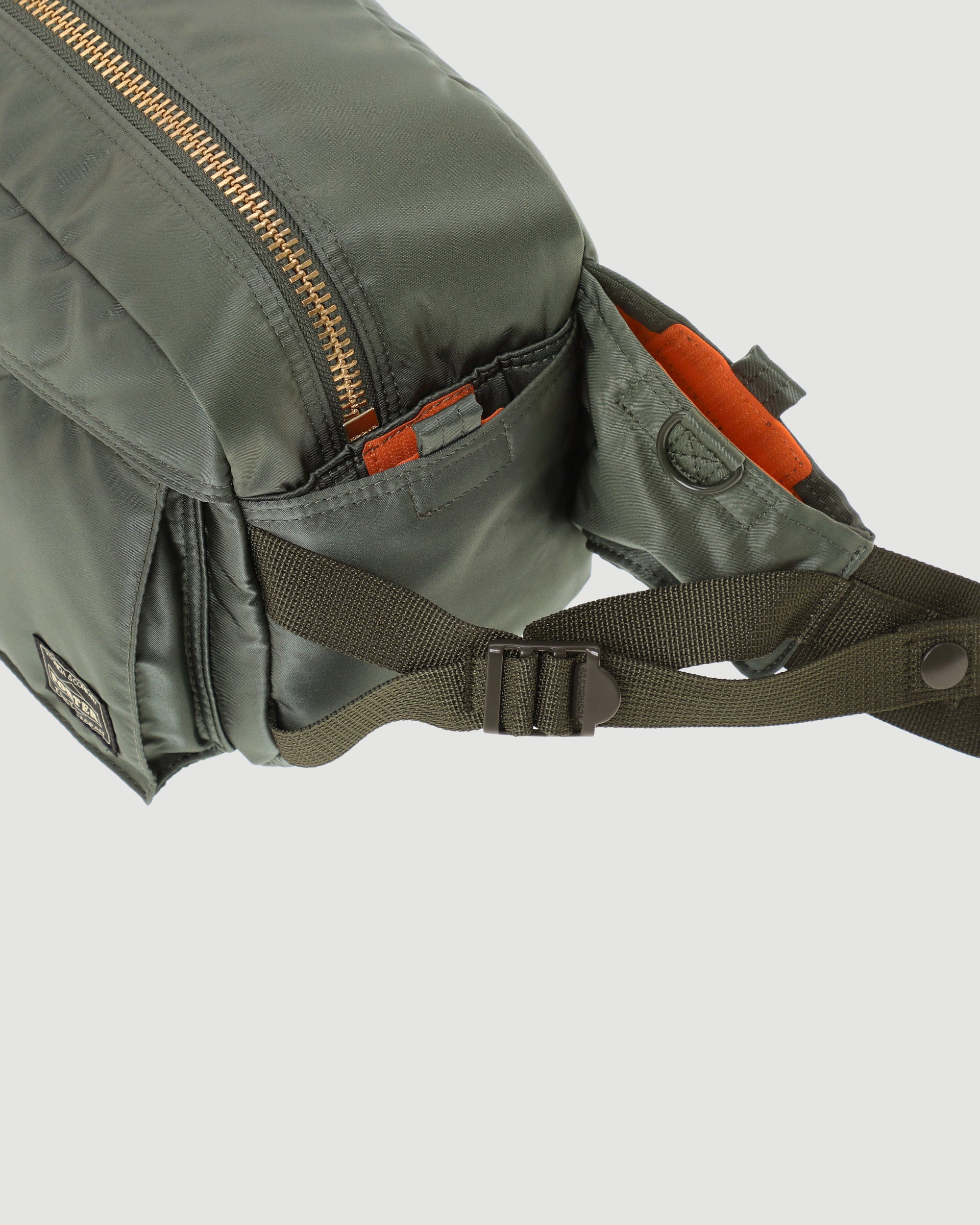 Porter Yoshida Tanker Waist Bag Sage Green Large Bags Unisex