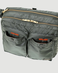 Porter Yoshida Tanker Sling Bag W Zip Sage Green Bags Unisex