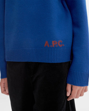 A.P.C. Pull Edward Dark Blue Knitwear Men