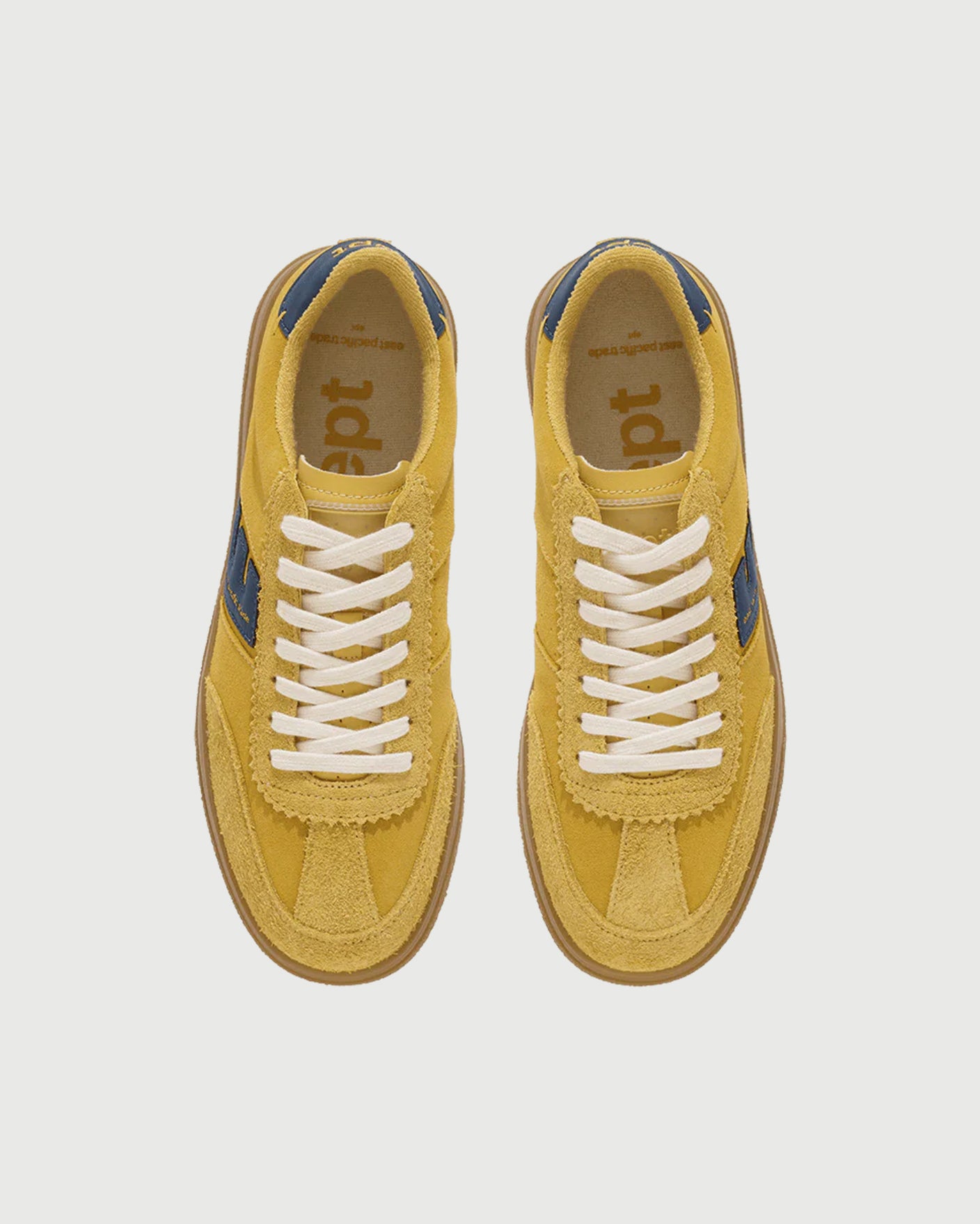 East Pacific Trade Santos Yellow Navy Suede Shoes Sneakers Unisex