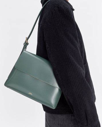 A.P.C. Sac Virginie Flap Dark Green Bags Women