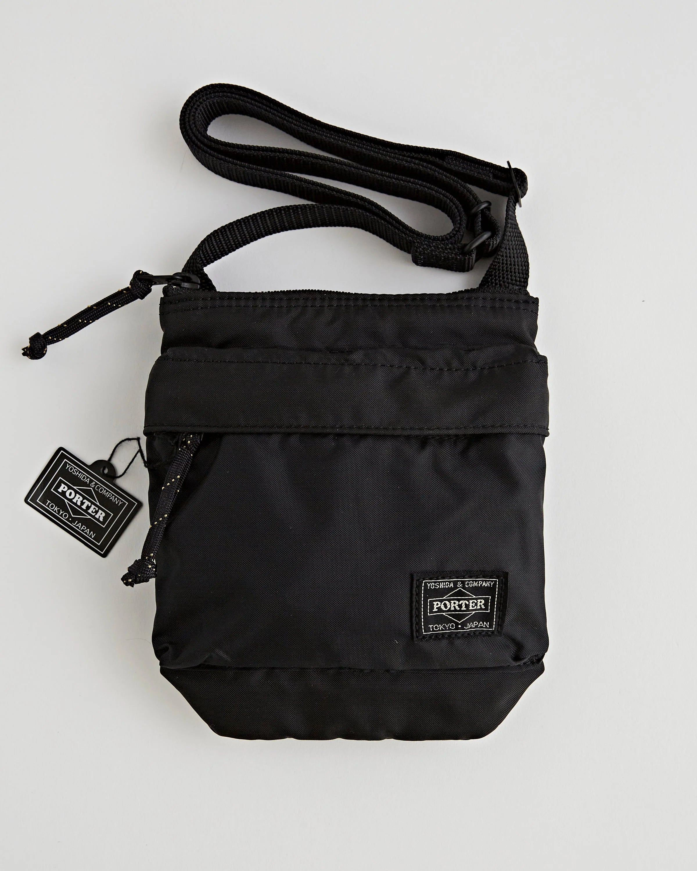 Porter Yoshida Force Shoulder Pouch Black Bags Unisex