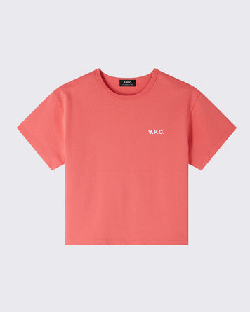 A.P.C. T-Shirt Boxy Petit VPC Framboise/Blanc T-shirt S/S Women