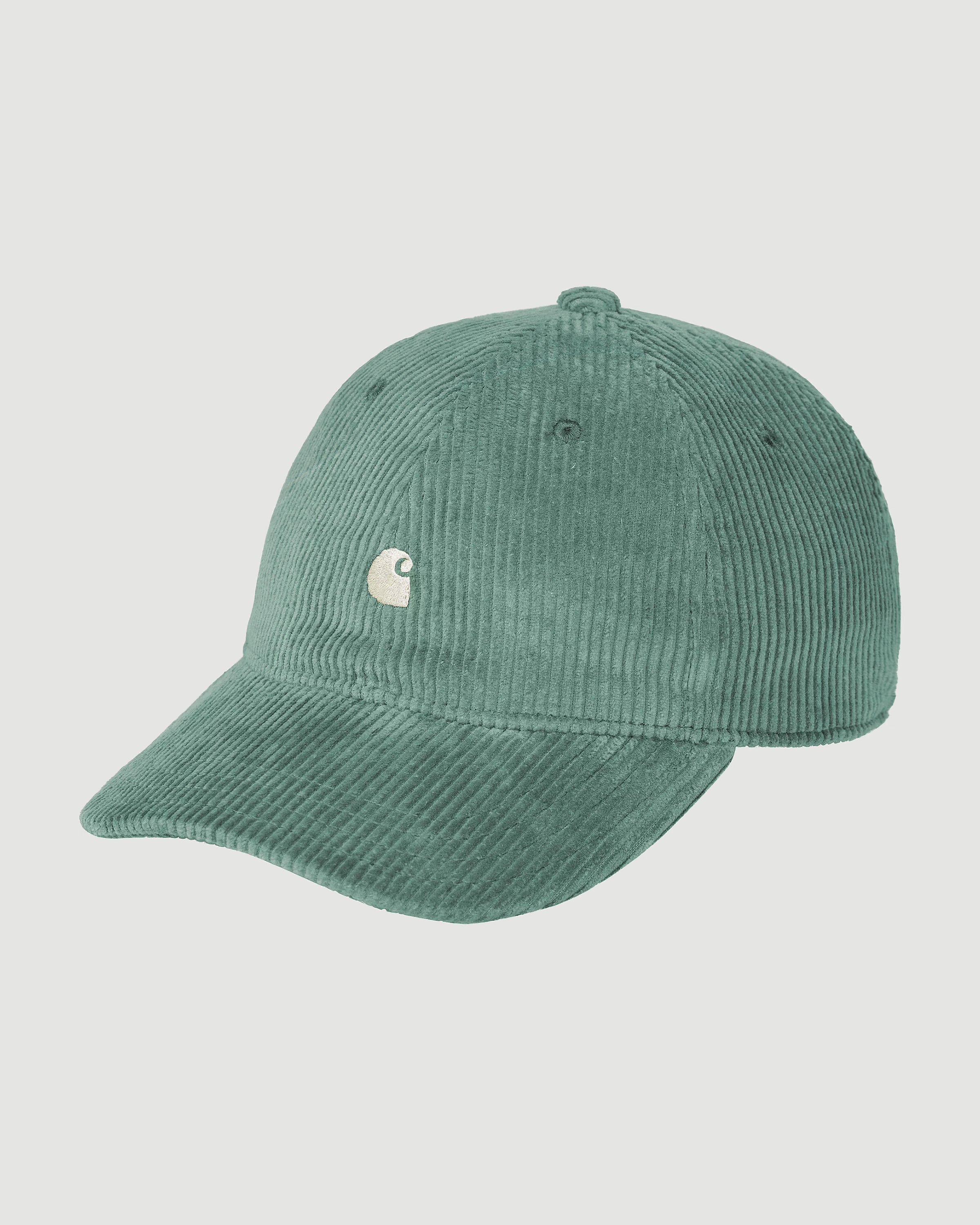 Carhartt WIP Harlem Cap 12 Wales Corduory Silver Pine/Wax Headwear Men