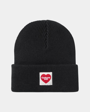 Carhartt WIP Heart Beanie Black Headwear Unisex