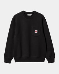 Carhartt WIP Heart Pocket Sweatshirt Black Sweater Men
