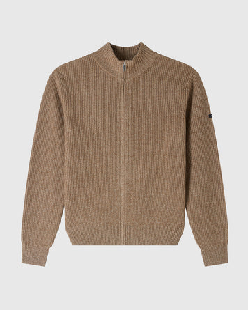 A.P.C. Cardigan Heath Marron Chine Knitwear Men