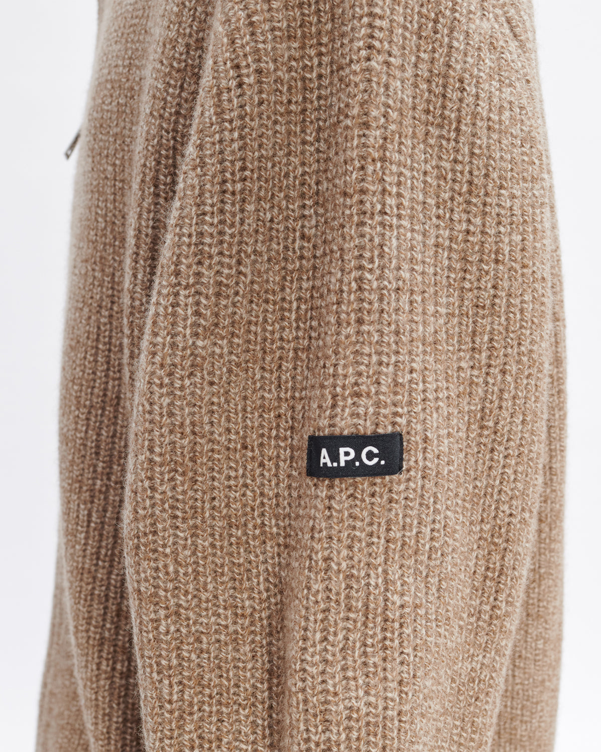 A.P.C. Cardigan Heath Marron Chine Knitwear Men