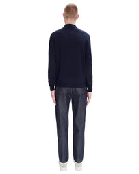 A.P.C. Polo Jacob Logo Dark Navy Knitwear Men