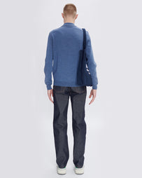 A.P.C. Polo Jacob Logo Bleu Acier Chine MEN KNITWEAR