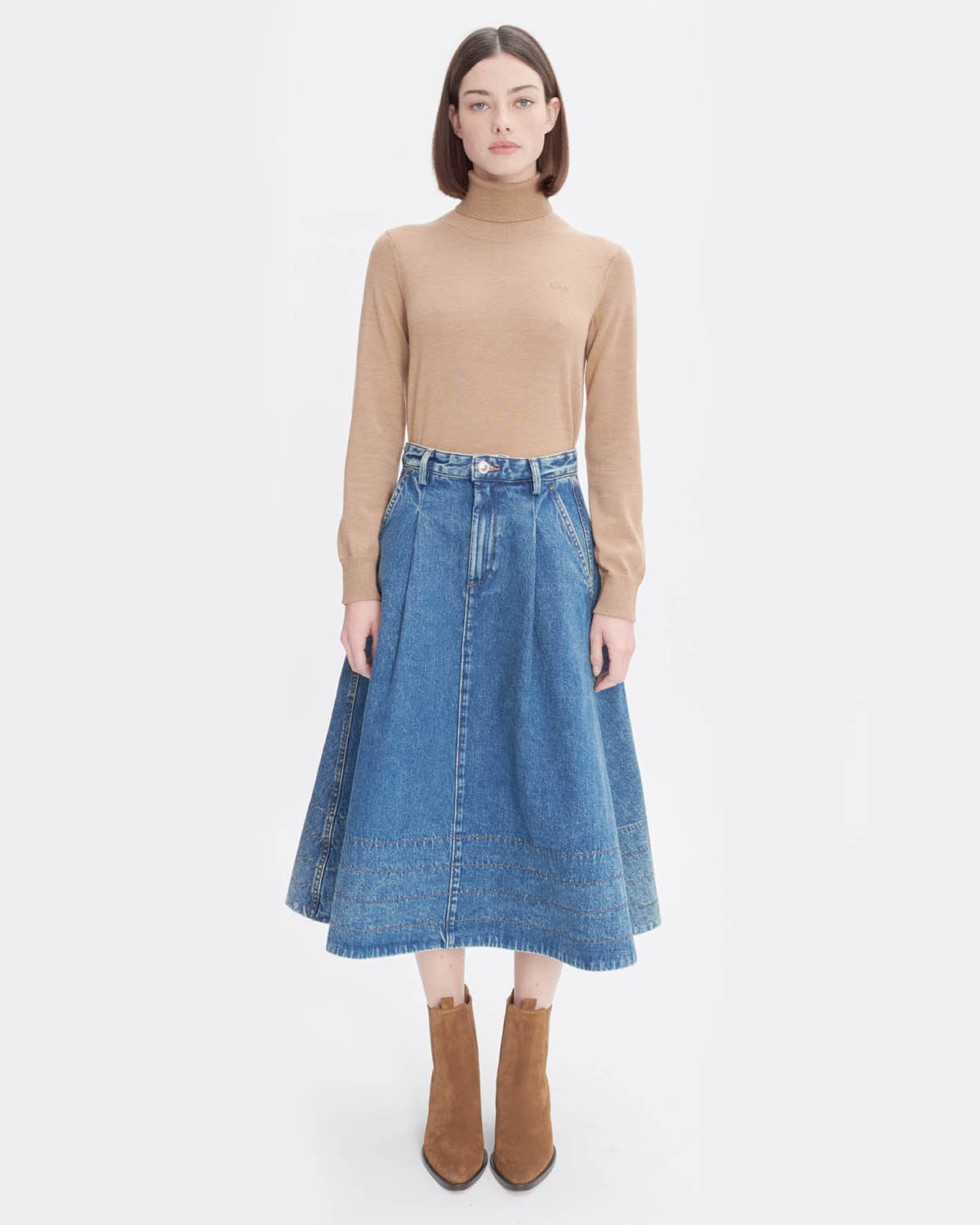 A.P.C. Jupe Enora Washed Indigo Skirt