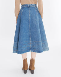 A.P.C. Jupe Enora Washed Indigo Skirt