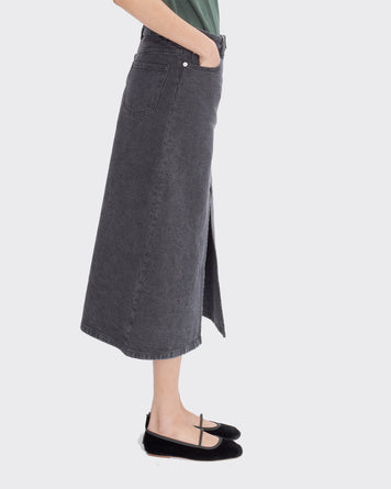 A.P.C. Jupe Tennessee Washed Black Skirt