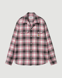 Carhartt WIP L/S Blanchard Check Shirt Charm Pink Shirt L/S Men