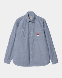 Carhartt WIP L/S Clink Heart Shirt Chambray Liberty Rinsed Shirt L/S Men