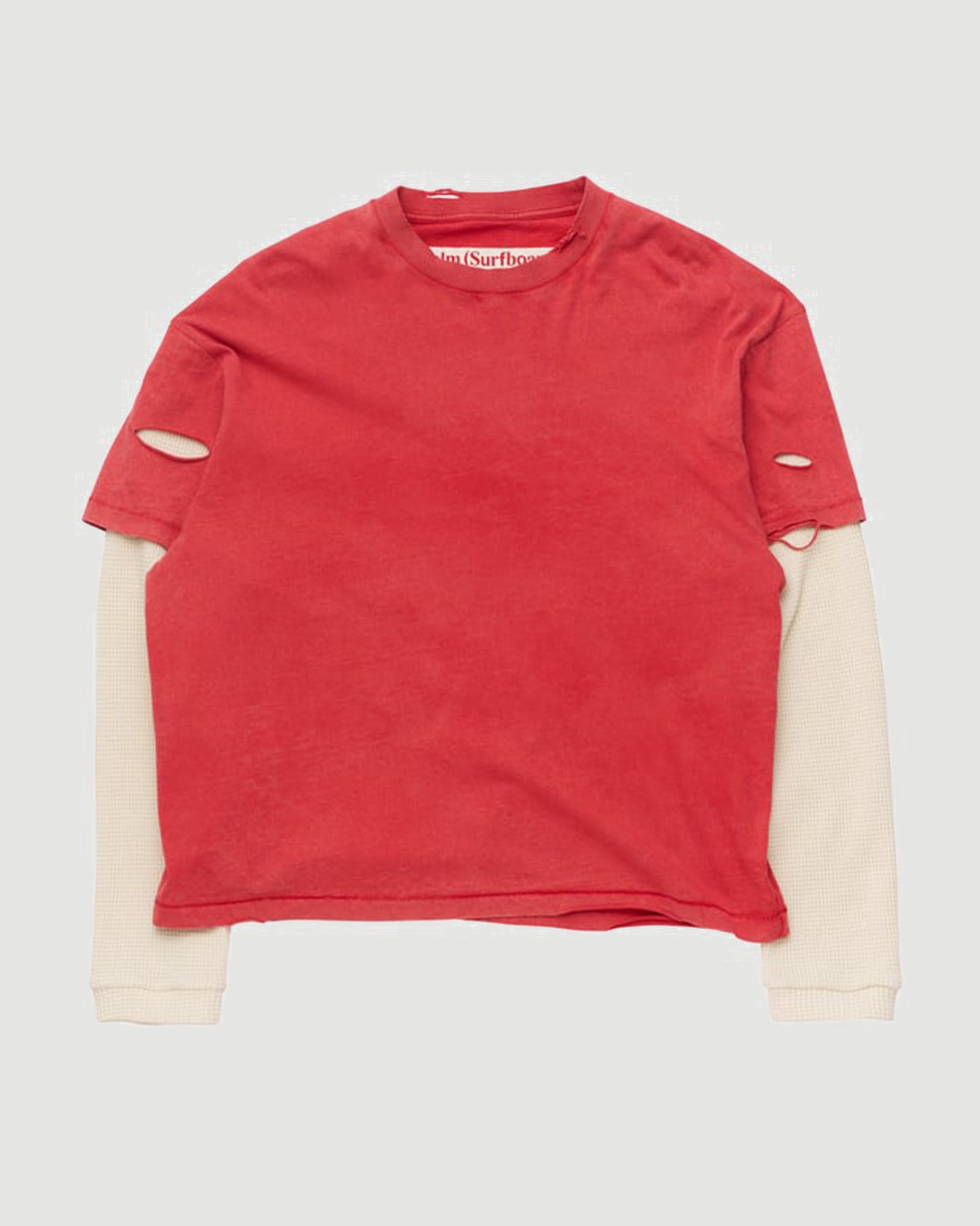 Stockholm Surfboard Club Layer Box Tee Signature Red T-shirt L/S Men