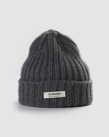 Le Bonnet Logo Beanie Slate Grey Headwear Unisex