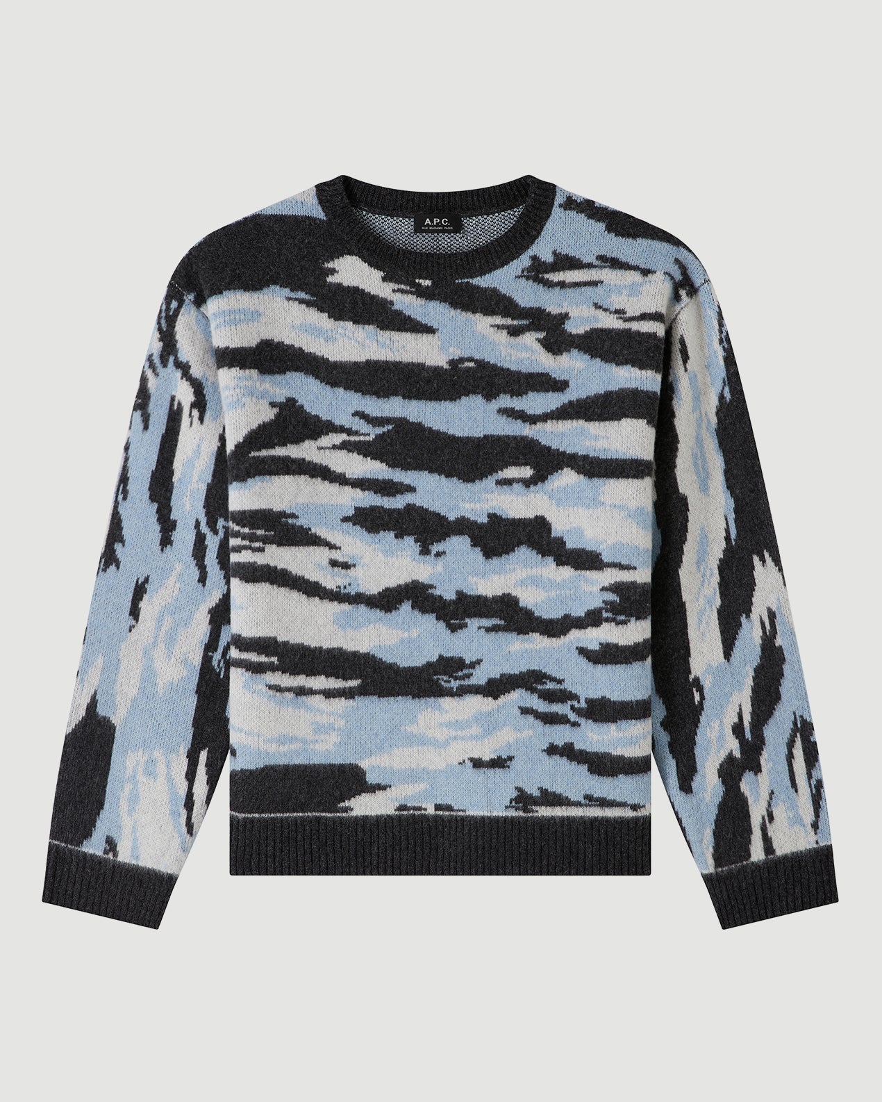 A.P.C. Pull Lionel Heathered Anthracite Knitwear Men