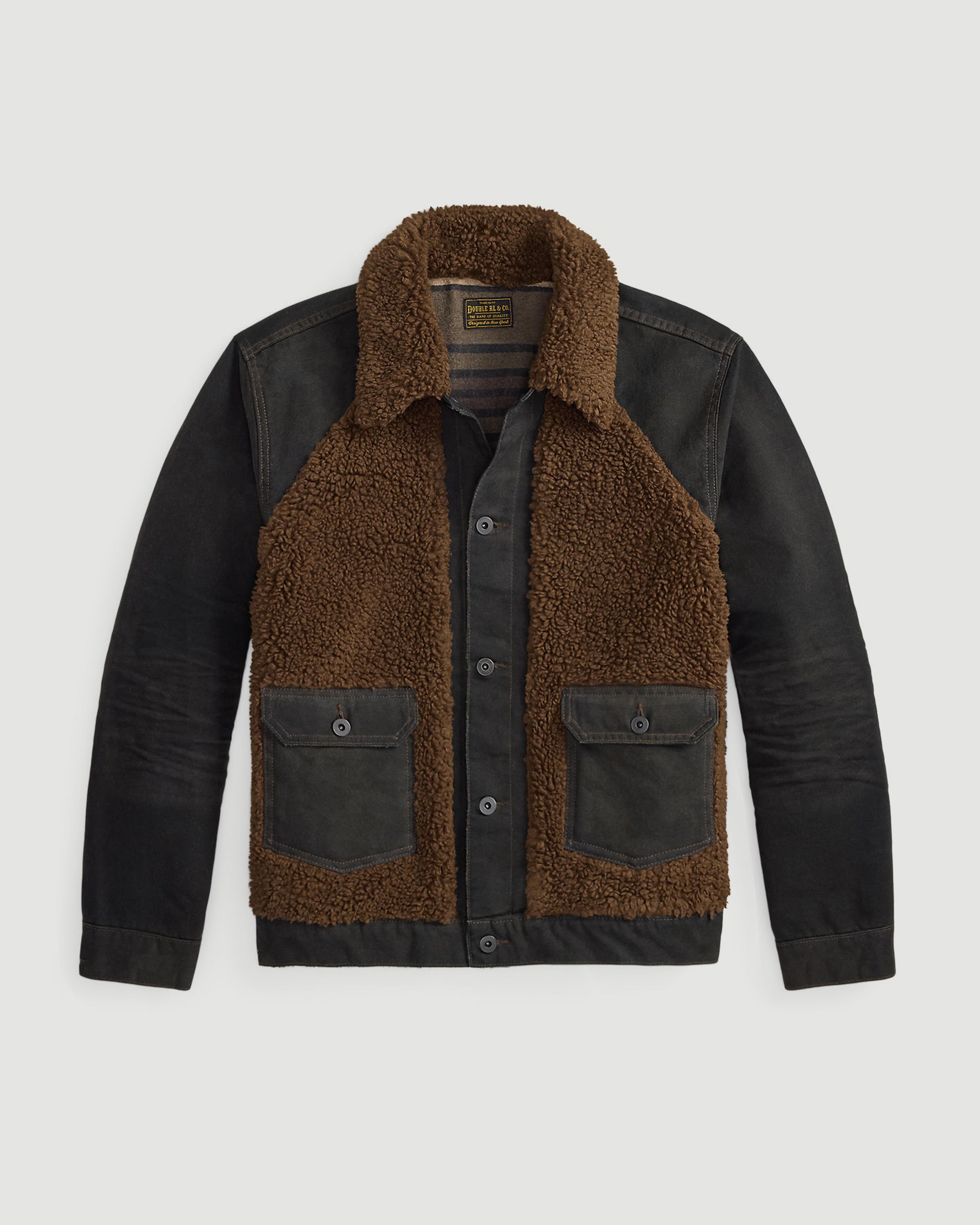 RRL Goodnight GRZ Moto Jacket Vintage Black JKT Short Men