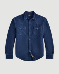 RRL Buffalo West Long Sleeve Sport Shirt Indigo T-shirt L/S Men