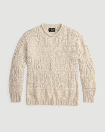 RRL Rollneck PO Long Sleeve Pullover Cream T-shirt L/S Men