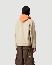Carhartt WIP OG Detroit Dusty Hamilton Brown Chalk Wash JKT Short Men