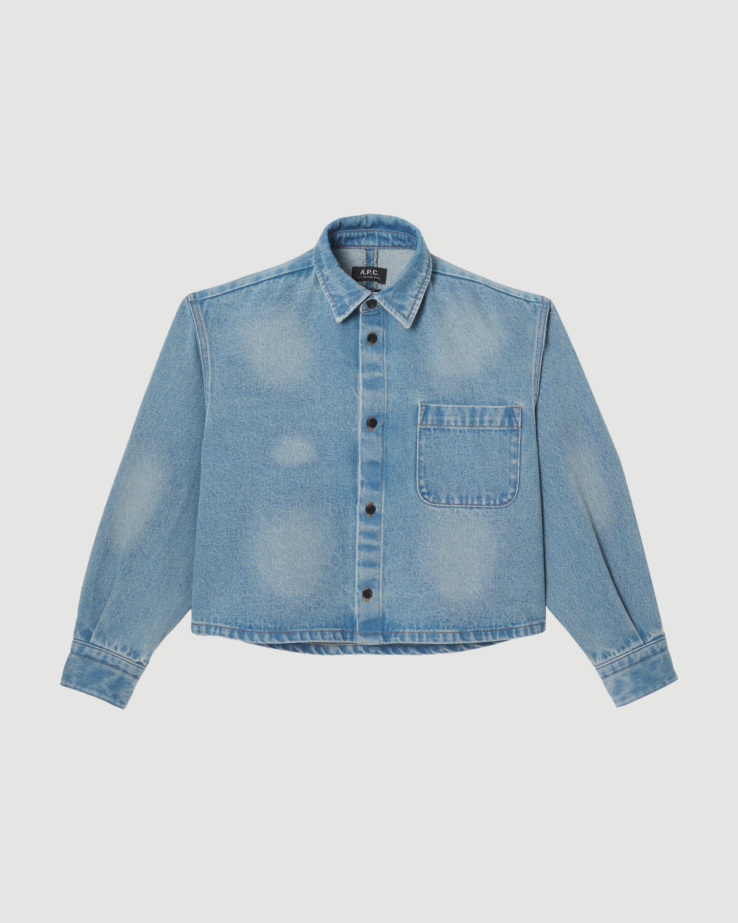 A.P.C. Surchemise Sam Light Blue JKT Short Women