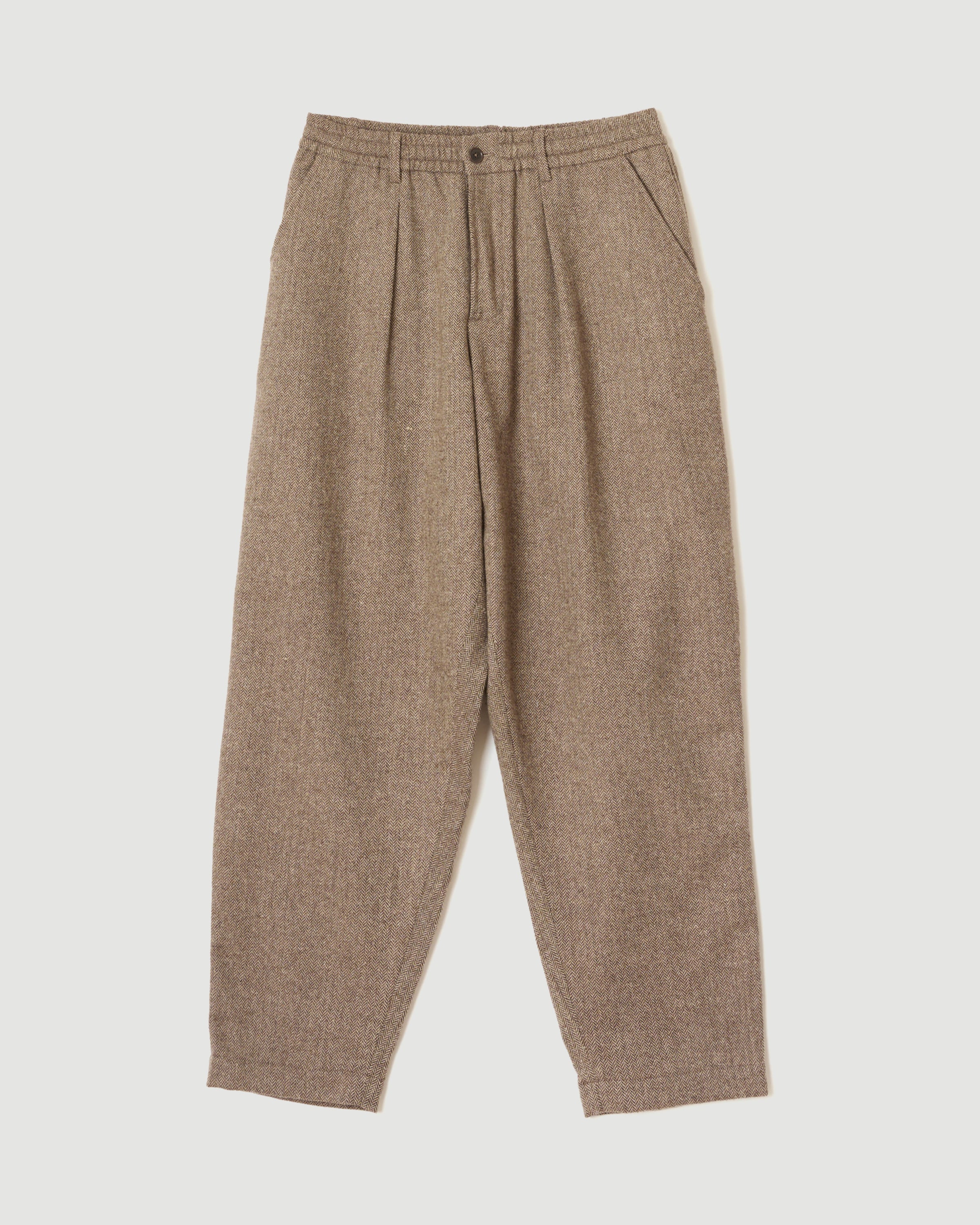 Universal Works Pleated Track Pant Brown Pants Men